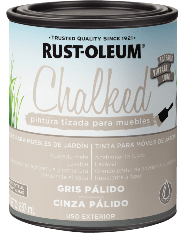 Pintura Chalked Exterior Gris Pálido Tarro 887gr - Rust Oleum