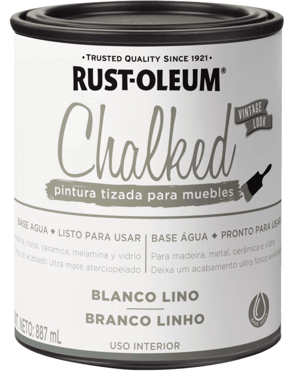 Pintura Chalked Brochable Interior Blanco Lino Tarro 887gr - Rust Oleum