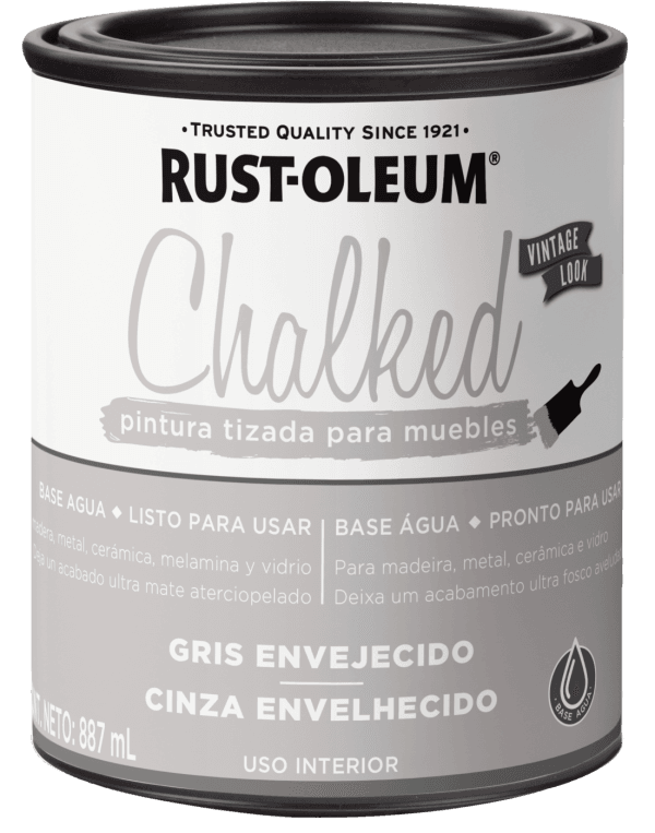 Pintura Chalked Brochable Interior Gris Envejecido Tarro 887gr - Rust Oleum