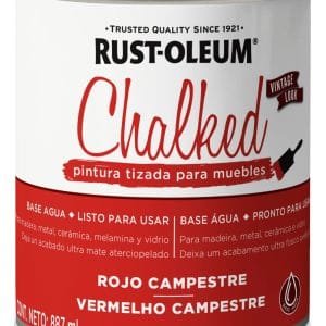 Pintura Chalked Brochable Interior Rojo Campestre Tarro 887gr - Rust Oleum