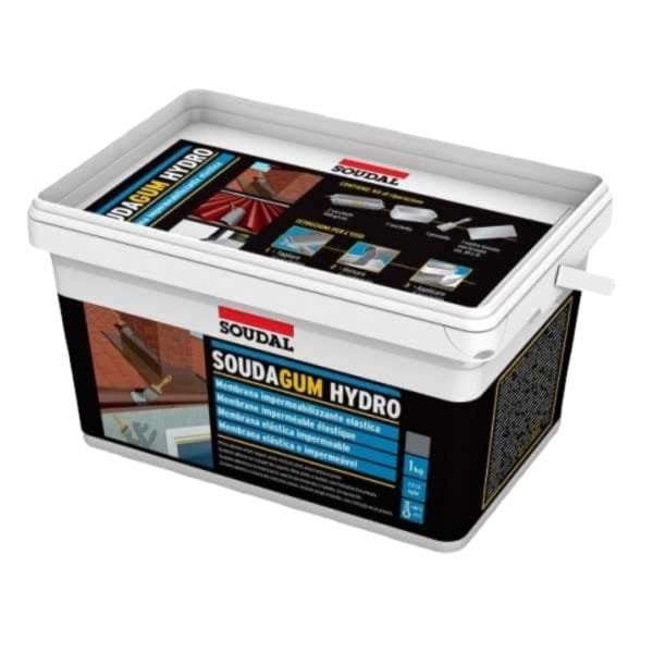 Kit de 1 kg de Soudagum Hydro, membrana impermeabilizante elástica monocomponente para sellado de grietas y juntas en techos y muros